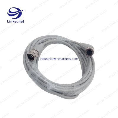Amphenol Copper - Zinc alloy connectors SMB signal grey wire harness for robot